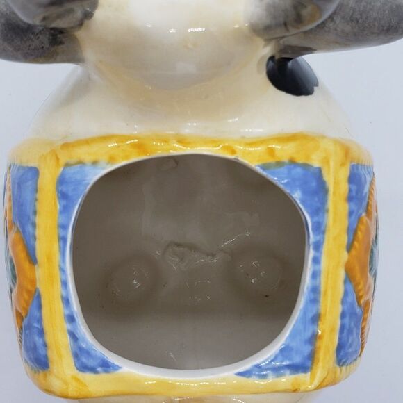 Ceramic Vintage Hand Painted Cow Milk/Juice Pitcher - Picture 7 of 15